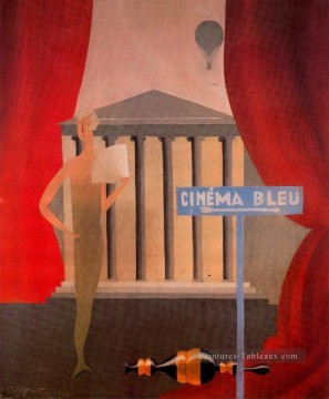 rene descartes Painting - blue cinema 1925 Rene Magritte